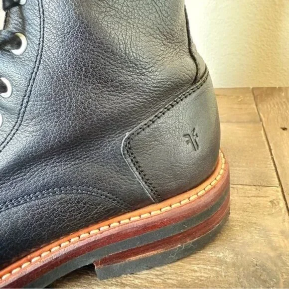 Frye Ella Moto Lace Up Combat Boots Women's Size 9 - Picture 7 of 11